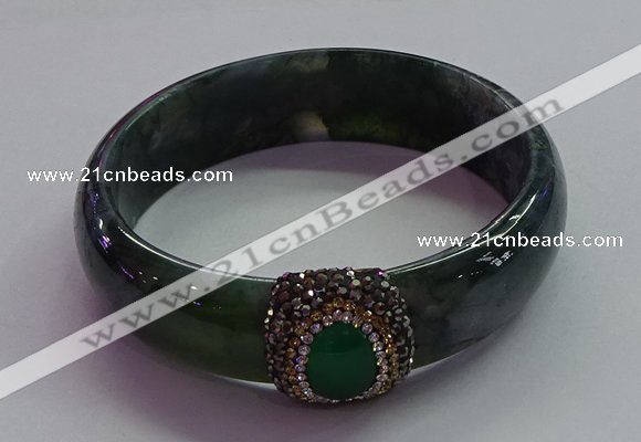 CGB1526 Outer diameter 65mm fashion moss agate & chalcedony bangles