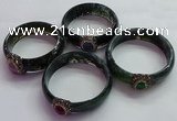 CGB1529 Outer diameter 65mm fashion moss agate & chalcedony bangles