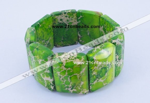 CGB160 8 inches fashion dyed imperial jasper gemstone stretchy bracelet