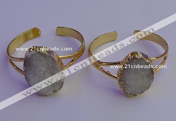 CGB2000 22*30mm - 25*30mm freeform druzy agate gemstone bangles