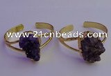 CGB2008 20*30mm - 25*30mm freeform druzy amethyst bangles