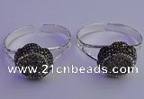 CGB2010 30mm flower druzy agate gemstone bangles wholesale