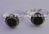 CGB2012 30mm flower druzy agate gemstone bangles wholesale