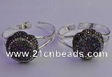 CGB2016 30mm flower druzy agate gemstone bangles wholesale