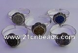 CGB2018 30mm flower druzy agate gemstone bangles wholesale