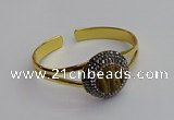 CGB2029 25mm coin plated druzy agate bangles wholesale