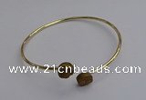 CGB2041 10mm coin plated druzy agate gemstone bangles wholesale