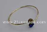 CGB2045 10mm coin plated druzy agate gemstone bangles wholesale