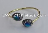 CGB2052 15*20mm oval glass bangles wholesale