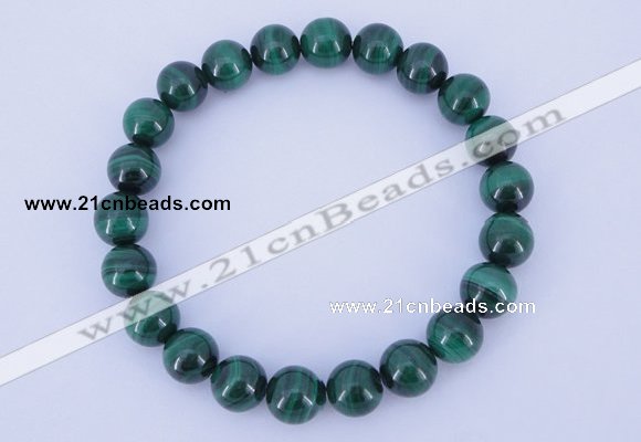 CGB215 2pcs 7.5 inches 4mm natural malachite gemstone bracelets