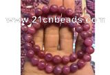 CGB2501 7.5 inches 7mm round ruby gemstone beaded bracelets