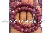 CGB2502 7.5 inches 8mm round ruby gemstone beaded bracelets