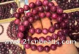 CGB2514 7.5 inches 11mm round ruby zoisite beaded bracelets