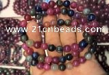 CGB2516 7.5 inches 7.5mm - 7.8mm round ruby sapphire beaded bracelets