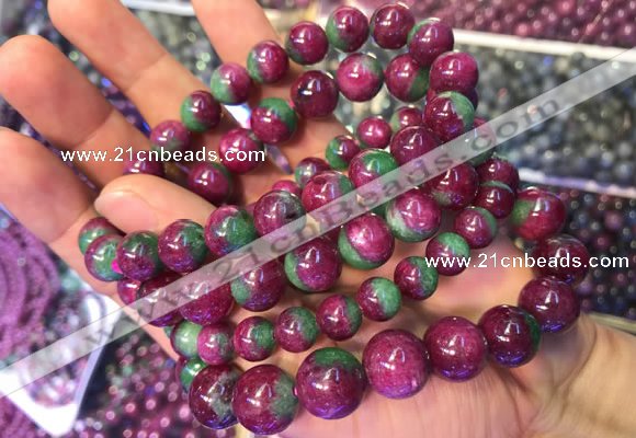 CGB2526 7.5 inches 8mm round ruby zoisite beaded bracelets