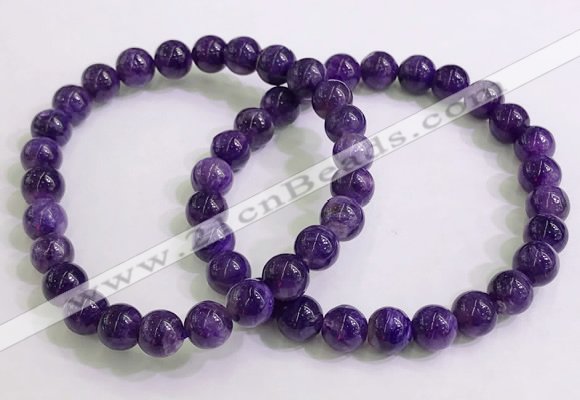 CGB2551 7.5 inches 7mm round charoite gemstone beaded bracelets