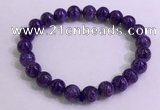 CGB2561 7.5 inches 8mm round charoite gemstone beaded bracelets