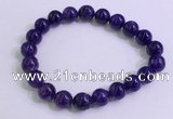 CGB2562 7.5 inches 9mm round charoite gemstone beaded bracelets