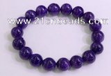 CGB2563 7.5 inches 10mm round charoite gemstone beaded bracelets