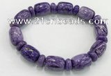 CGB2579 7.5 inches 13*17mm drum charoite gemstone bracelet