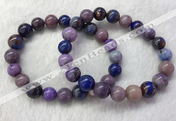 CGB2607 7.5 inches 11mm round natural sugilite beaded bracelets