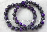 CGB2611 7.5 inches 9mm round natural sugilite beaded bracelets