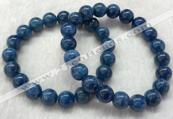 CGB2625 7.5 inches 10mm round natural apatite beaded bracelets