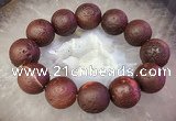 CGB3009 7.5 inches 20mm round agate bracelet wholesale