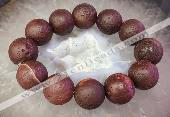 CGB3009 7.5 inches 20mm round agate bracelet wholesale