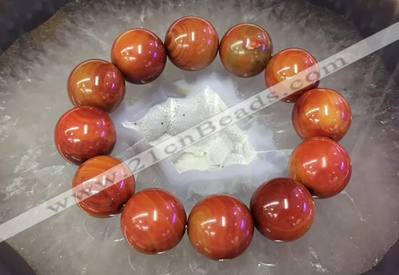 CGB3011 7.5 inches 20mm round agate bracelet wholesale