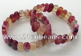 CGB3103 7.5 inches 8*15mm oval agate gemstone bracelets