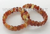 CGB3104 7.5 inches 8*15mm oval agate gemstone bracelets