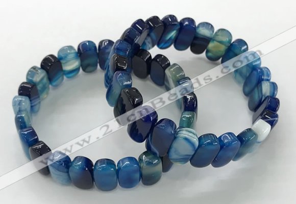 CGB3105 7.5 inches 8*15mm oval agate gemstone bracelets