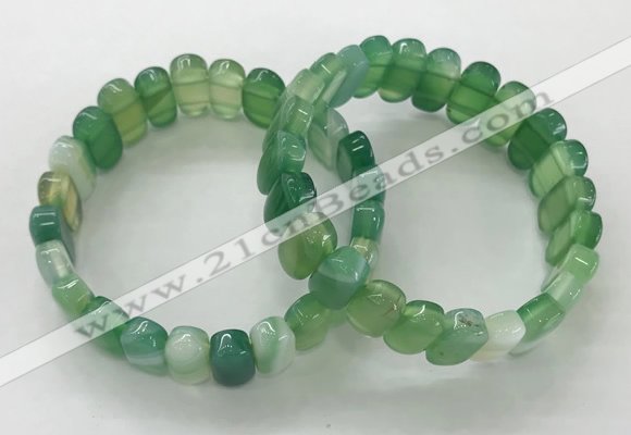 CGB3106 7.5 inches 8*15mm oval agate gemstone bracelets