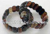 CGB3123 7.5 inches 10*20mm faceted oval agate bracelets