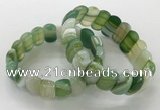 CGB3128 7.5 inches 10*20mm faceted oval agate bracelets