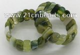 CGB3147 7.5 inches 11*23mm faceted oval agate bracelets