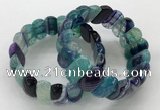 CGB3150 7.5 inches 11*23mm faceted oval agate bracelets