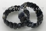 CGB3152 7.5 inches 11*23mm faceted oval agate bracelets