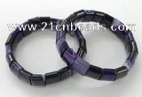 CGB3166 7.5 inches 12*15mm rectangle agate bracelets wholesale