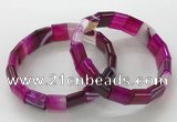 CGB3167 7.5 inches 12*15mm rectangle agate bracelets wholesale