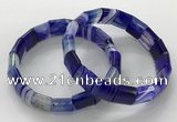 CGB3170 7.5 inches 12*15mm rectangle agate bracelets wholesale