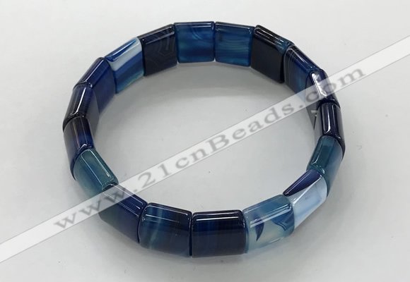 CGB3171 7.5 inches 12*15mm rectangle agate bracelets wholesale