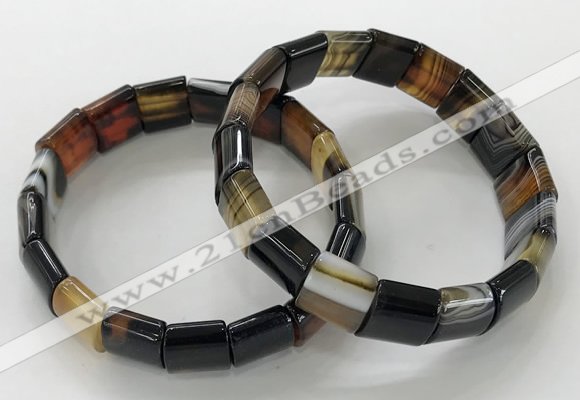 CGB3177 7.5 inches 12*15mm rectangle agate bracelets wholesale