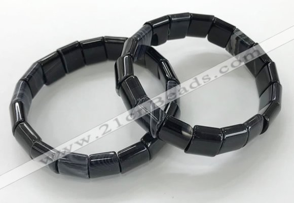 CGB3178 7.5 inches 12*15mm rectangle agate bracelets wholesale