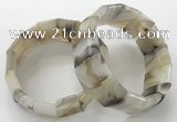 CGB3185 7.5 inches 15*25mm rectangle agate bracelets wholesale