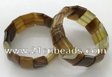 CGB3186 7.5 inches 15*25mm rectangle agate bracelets wholesale