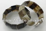 CGB3187 7.5 inches 15*25mm rectangle agate bracelets wholesale