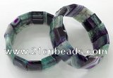 CGB3190 7.5 inches 15*25mm rectangle agate bracelets wholesale