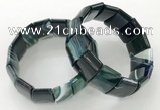 CGB3191 7.5 inches 15*25mm rectangle agate bracelets wholesale